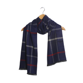 WINDOWPANE CHECK WOOL SCARF